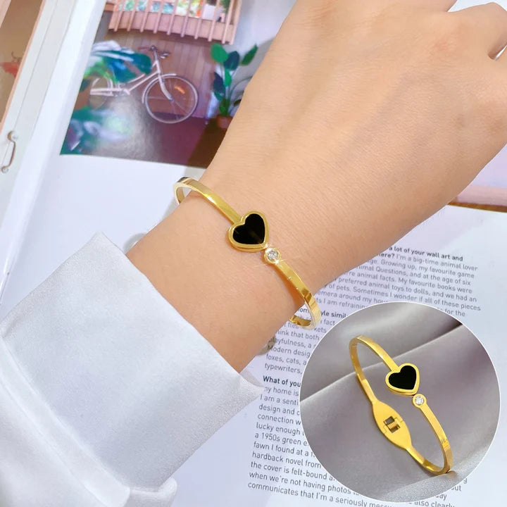 18K Gold Plated Love Heart Charm Designer Bracelets