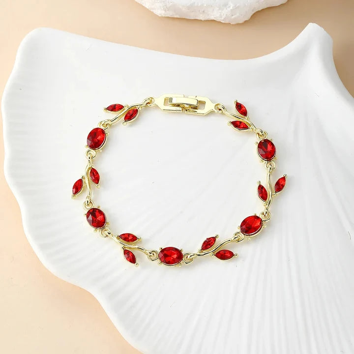 18K Gold Plated Stainless steel Anti Tarnish & Waterproof Tulip Flower Bracelet