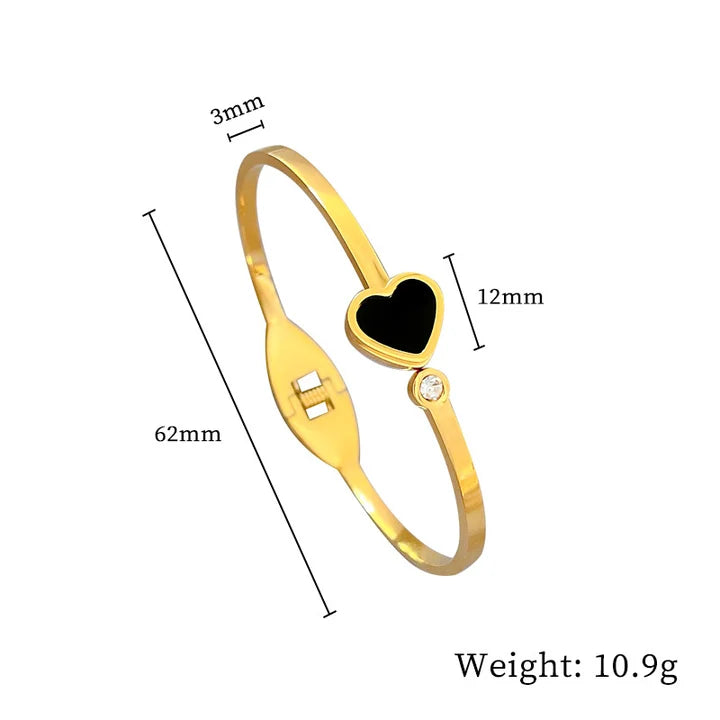 18K Gold Plated Love Heart Charm Designer Bracelets