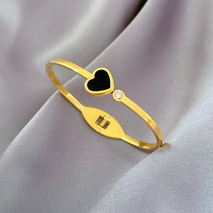 18K Gold Plated Love Heart Charm Designer Bracelets